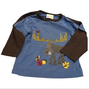 Hanna Andersson boy’s size 80(24mo) long sleeve Moose Tshirt